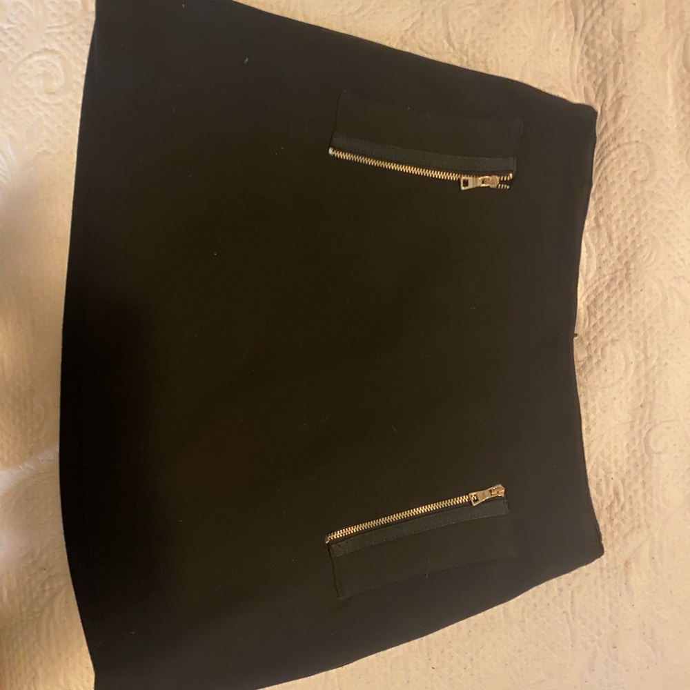 Black mini skirt
